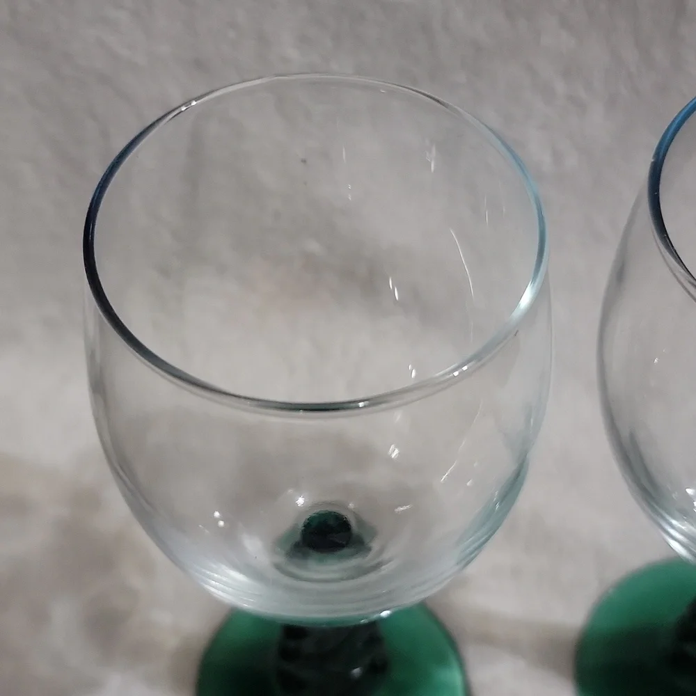 Vintage Libbey Glass Christmas tree stem goblets